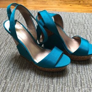 Turquoise wedge BCBG sandal